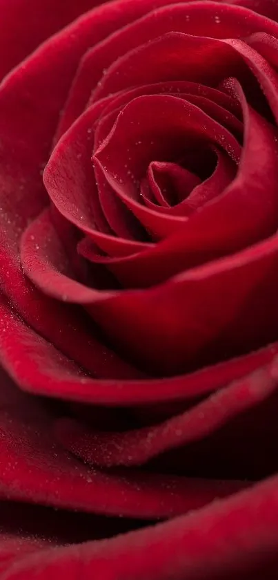 Close-up of a beautiful red rose showcasing its delicate petals.