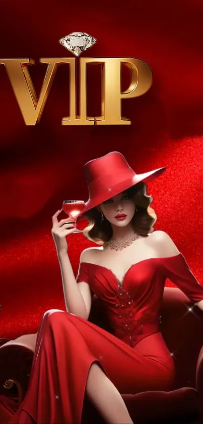 Elegant red silk wallpaper with a luxurious texture.