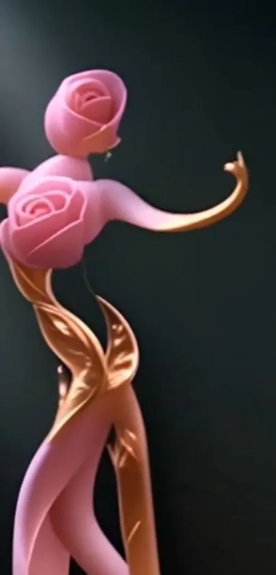 Abstract floral sculpture resembling a ballet dancer.