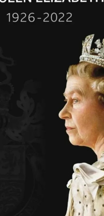 Queen Elizabeth II elegant tribute wallpaper