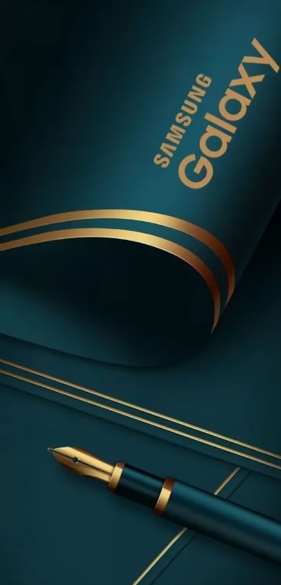 Luxurious Samsung Galaxy wallpaper with gold accents.