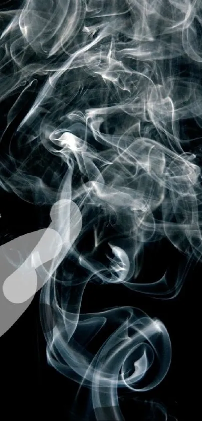 Elegant swirling smoke on a dark background wallpaper.