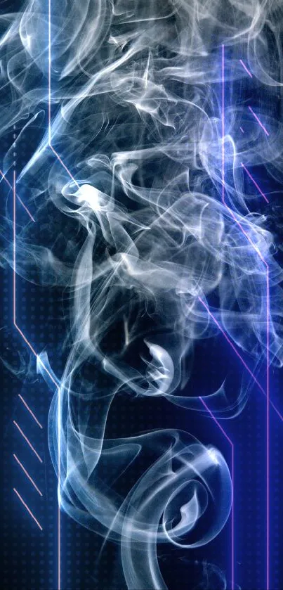 White swirling smoke on a dark background creating an elegant pattern.