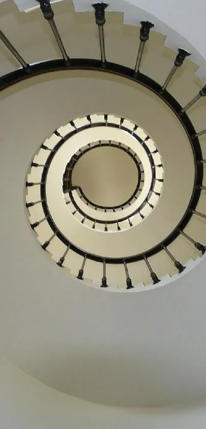 Spiral staircase creating a mesmerizing spiral view.