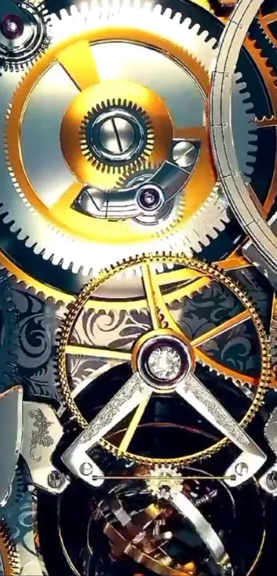 Steampunk gears and clockwork elements.