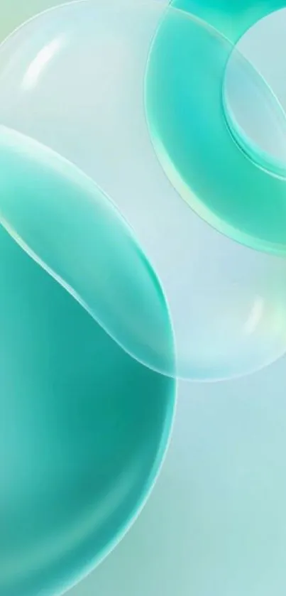 Teal abstract design with flowing gradients.