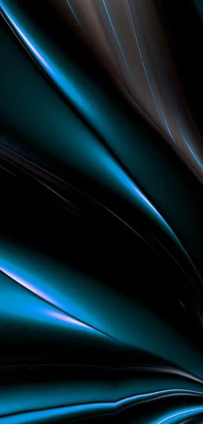 Elegant teal abstract design wallpaper with dynamic lines and light effects.