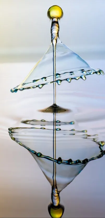 Artistic water drop wallpaper with serene reflections.