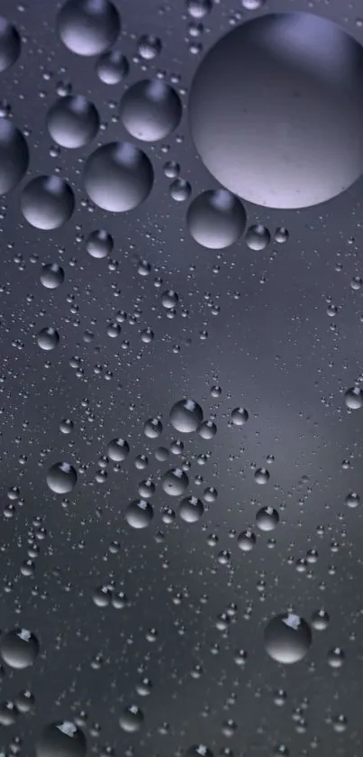 Dark purple mobile wallpaper with water droplets.