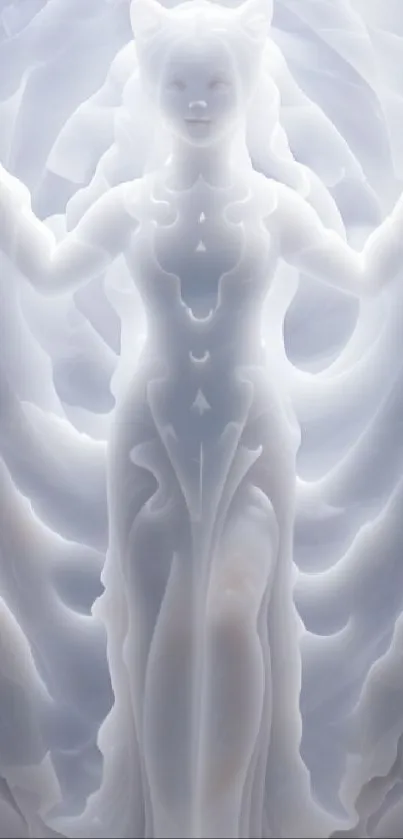 Elegant white sculpture art wallpaper, perfect for phones.