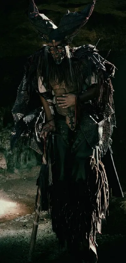 Dark fantasy scene with mysterious characters.