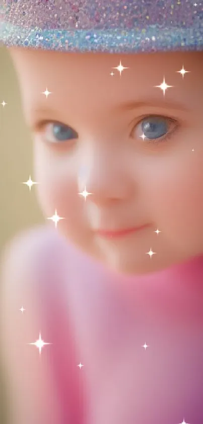 Dreamy child's portrait in soft pastel hues.