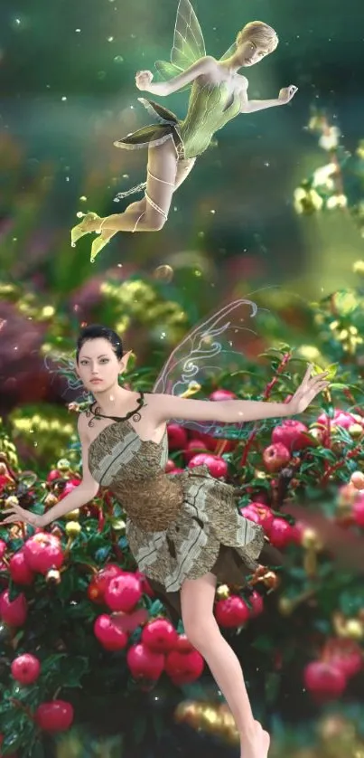 Enchanting fairy art wallpaper with vibrant colors and magical scenes.