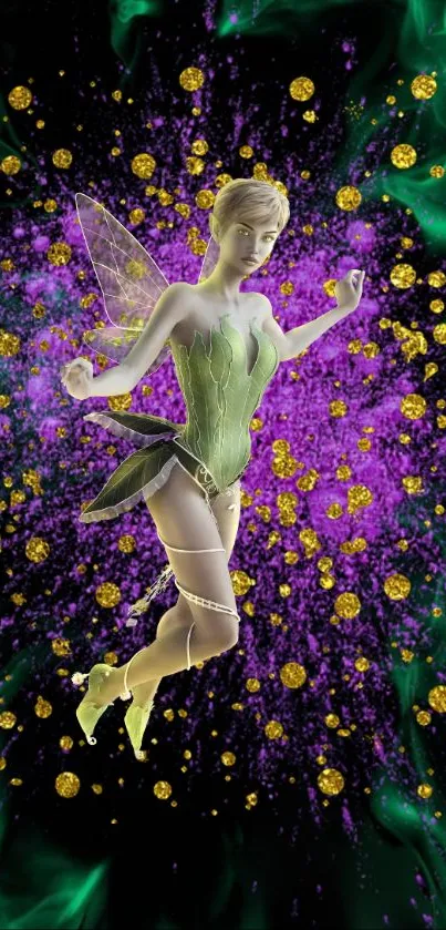 Colorful fantasy fairy mobile wallpaper.