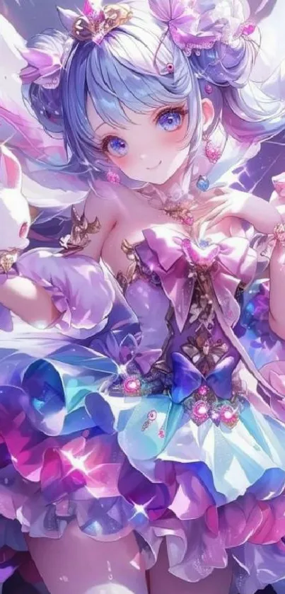 Anime fantasy character with vibrant colors.