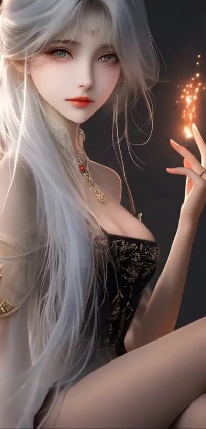 Fantastical character with glowing aura.