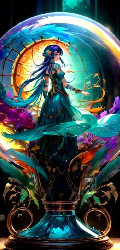 Enchanting fantasy art wallpaper with vibrant colors and mystical design.
