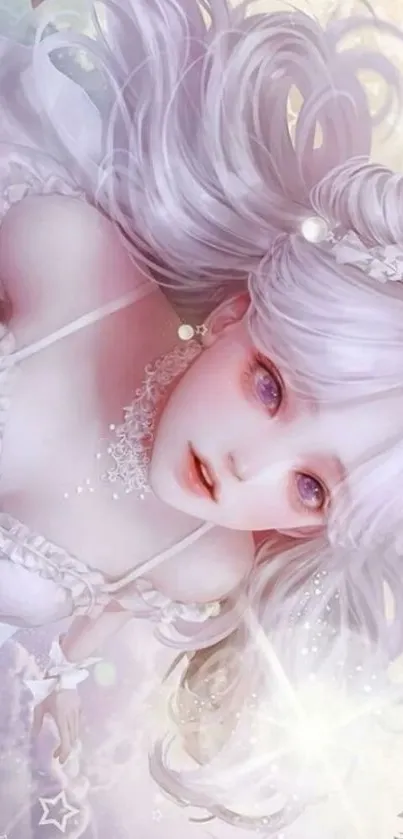 Enchanting fantasy character with pastel colors and intricate details.