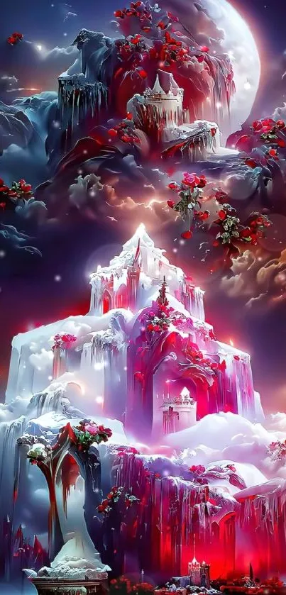 Enchanting fantasy castle with vibrant colors.