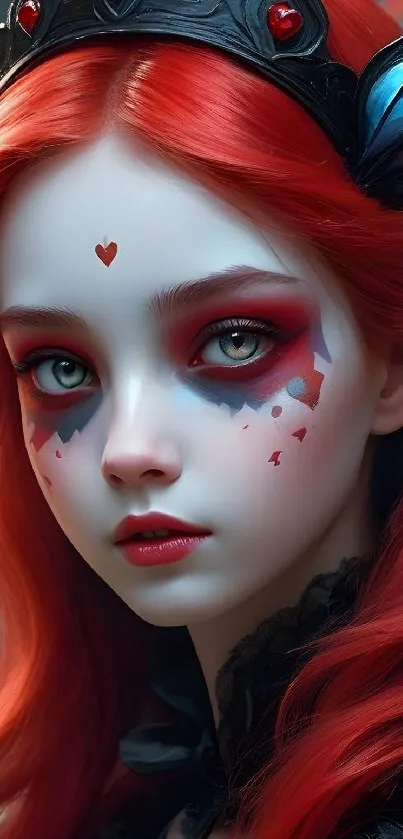 Fantasy red-haired princess with magical accents.