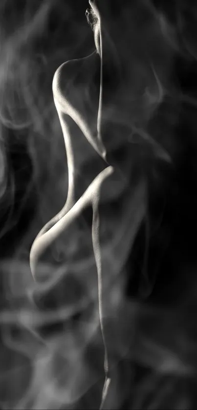 Elegant abstract smoke on black background wallpaper.