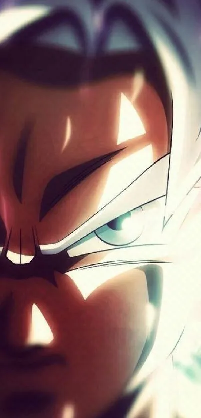 Epic anime character with intense gaze wallpaper.