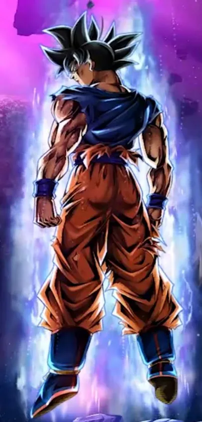 Epic Super Saiyan anime character with powerful energy aura.