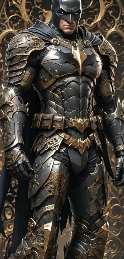 Epic armored warrior with ornate design.