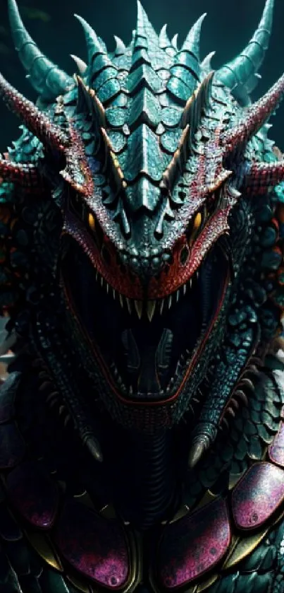 Vibrant dragon fantasy art with intricate scales and dramatic lighting.
