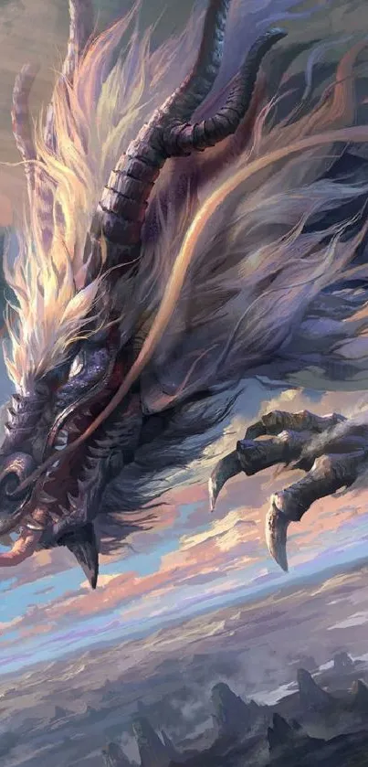 Epic dragon art with vibrant details and colors.