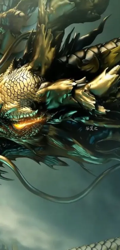 Epic dragon art wallpaper with mystical vibes.