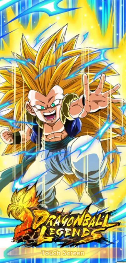 Energetic Dragonball Legends character with vibrant colors.