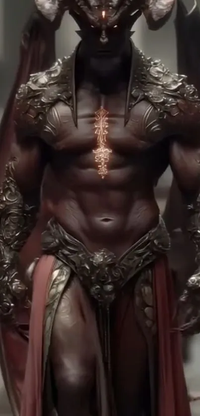 Epic fantasy warrior with intricate armor.