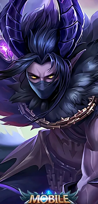 Epic Mobile Legends wallpaper with a dark and mysterious character.