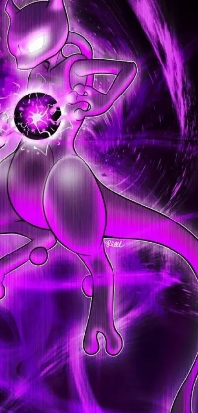 Purple creature with glowing energy effect.