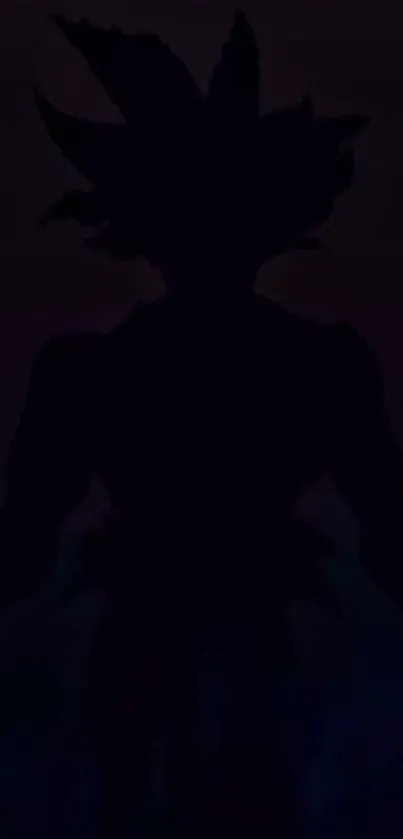 Mysterious warrior silhouette in shadow, perfect for mobile wallpaper.