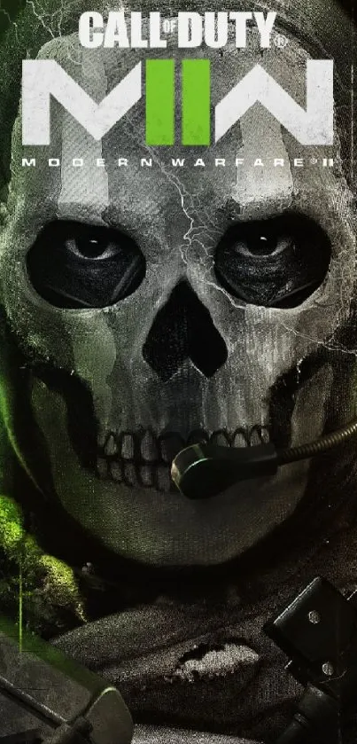 Call of Duty skull wallpaper with military design.