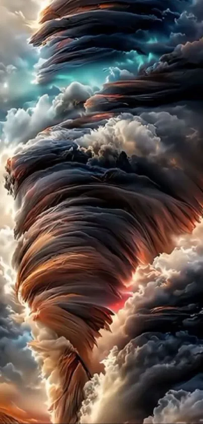 Epic storm cloud wallpaper with dynamic colors and intense formation.