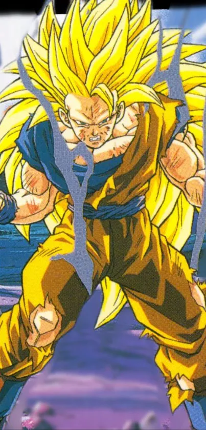 Super Saiyan anime character exuding powerful energy.