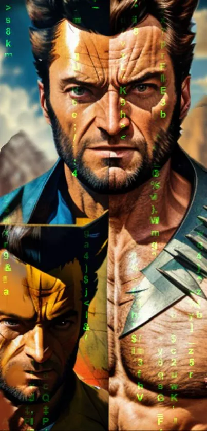 Epic Wolverine mobile wallpaper featuring dynamic hero design.