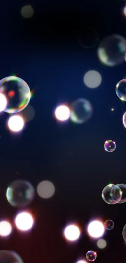 Bubbles floating on a dark, ethereal background.