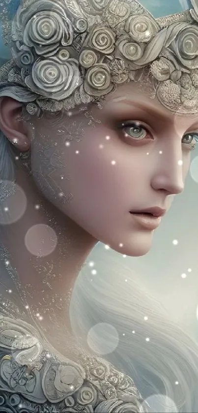 Ethereal fantasy art of a mystical woman with intricate details.