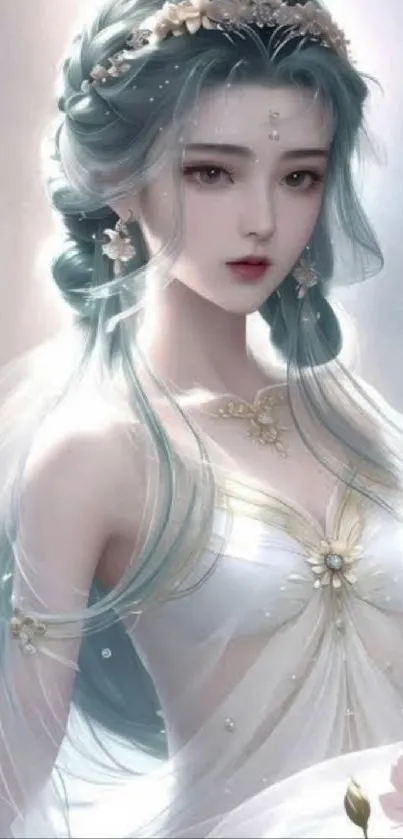 Ethereal fantasy art of a mystical female figure.