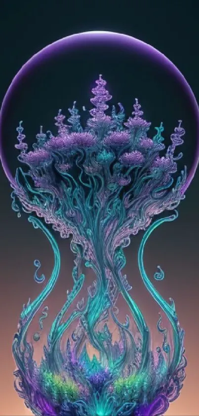 Ethereal fantasy art wallpaper with vibrant and surreal design.