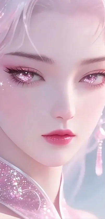 Ethereal anime-inspired portrait wallpaper