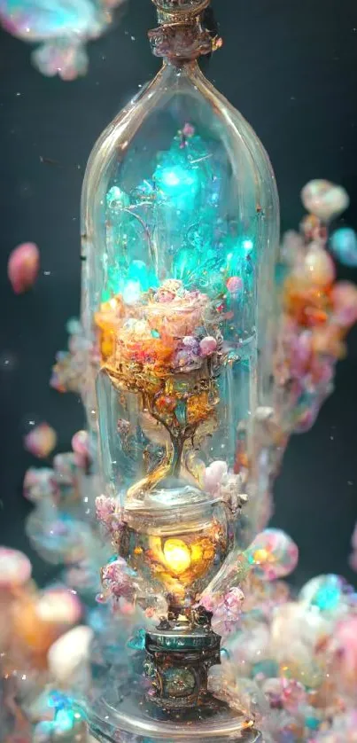 Ethereal fantasy timepiece with vibrant colors and whimsical design.