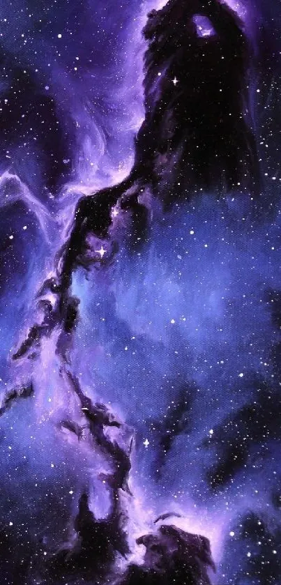 Ethereal galaxy wallpaper with stars and vibrant cosmic clouds.