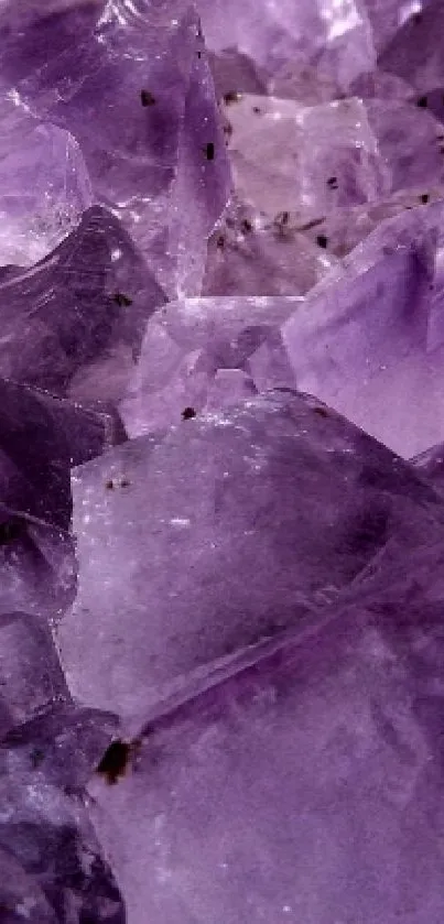 Ethereal purple crystal formations creating a stunning visual.