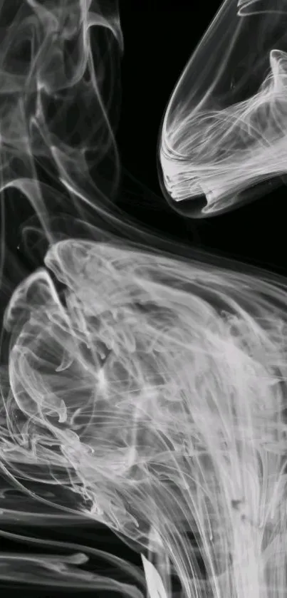 Ethereal smoke abstract in gray tones.