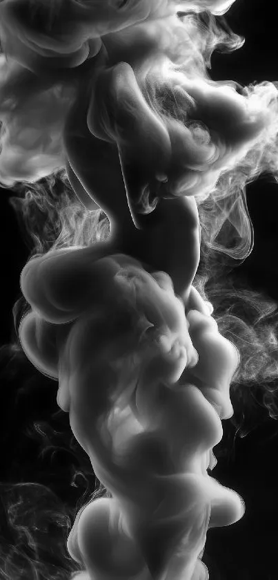 Artistic smoke pattern on black background.